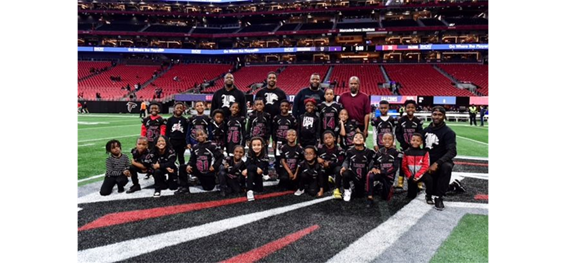 2022 6u Lions at Atlanta Falcons Youth Parade Day